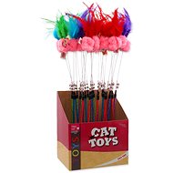 MAGIC CAT Toy Comforter Ball Plush with Feathers 16cm + 42cm 24 pcs - Cat Toy