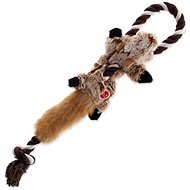 DOG FANTASY Skinneeez Chipmunk with Rope 35cm - Dog Toy