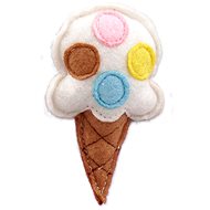 LET´S PLAY Toy Ice Cream with Catnip, White 10cm - Cat Toy