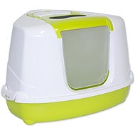 MAGIC CAT Toilet Jumbo with Corner Cover 59 × 45 × 39cm Yellow - Cat Litter Box