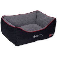 SCRUFFS Thermal Box Bed S 50 × 40cm Black - Pet Bed