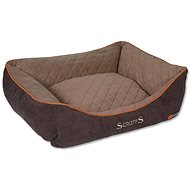 SCRUFFS Thermal Box Bed M 60 × 50cm Brown - Pet Bed