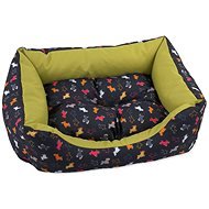 DOG FANTASY Sofa 63 × 53 × 18 cm origami pes mix čierno-zelený - Pelech