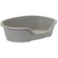 DOG FANTASY Plastic Dog Bed 95 × 55 × 28cm, Grey - Pet Bed