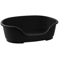 DOG FANTASY Plastic Dog Bed 110 × 68 × 33cm Black - Pet Bed