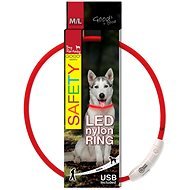 DOG FANTASY LED Nylon Collar, Red 65cm - Dog Collar