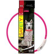 DOG FANTASY LED Nylon Collar, Pink 65cm - Dog Collar