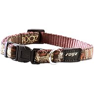 ROGZ Fancy Dress Collar, Mocha Bone 1.1 × 20-31cm - Dog Collar