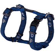 ROGZ Fancy Dress Harness, Navy Paw 1.1 × 23-37cm - Harness