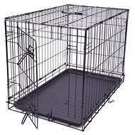 DOG FANTASY Folding Cage, M, Black, 1 Door -76 × 53 × 48cm - Dog Cage