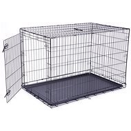 DOG FANTASY Folding Cage, XXL, Black, 1 Door - 122 × 84 × 76cm - Dog Cage