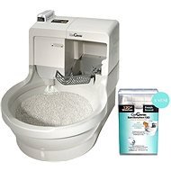 CatGenie 120+ Robotic Toilet without Lid + Sanisolution Cartridge with Scent - Self Cleaning Litter Box