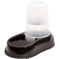 Maelson Water Bowl with 2500ml Water Reservoir - Black and White - 21 × 35 × 28cm - Dog Bowl