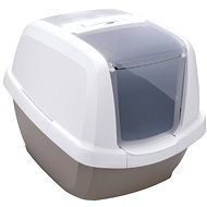 IMAC Krytý mačací záchod s uhlíkovým filtrom a lopatkou – sivý – D 62 × Š 49,5 × V 47,5 cm - Mačací záchod