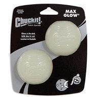 Chuckit! Max Glow Ball Medium - 2 Pack - Dog Toy Ball