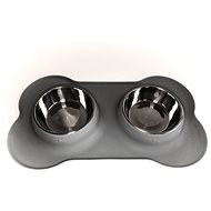 Janette Pets Silicone Set 2x 250ml, grey - Dog Bowl