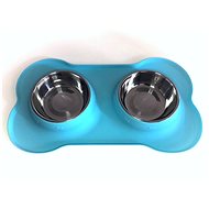 Janette Pets Silicone 2x 250ml, blue - Dog Bowl