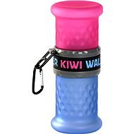 Kiwi Walker Cestovná fľaša 2in1 750 + 500 ml ružovomodrá - Cestovná fľaša pre psov a mačky