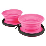 Kiwi Walker Travel Bowl, Pink, 350ml - Travel Bowl for Dogs and Cats