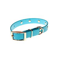 Biothan collar with studs - blue, width 20 mm, circumference 50 cm - Dog Collar
