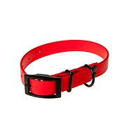 Biothan collar Beta flat - red, width 19 mm, circumference 35 cm - Dog Collar