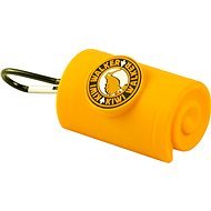 Kiwi Walker Waste Bag Holder with carabiner, yellow - Dog Poop Bag Dispenser