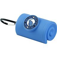 Kiwi Walker Waste Bag Holder with carabiner, blue - Dog Poop Bag Dispenser