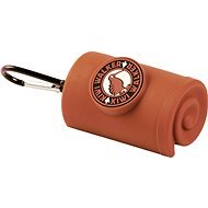 Kiwi Walker Waste Bag Holder with carabiner, brown - Dog Poop Bag Dispenser