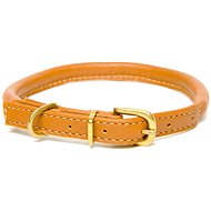 Dogs & Horses Rolled Leather Collar, Brown S - Dog Collar