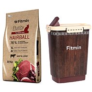 Fitmin cat Purity Hairball 10 kg + Barrel for granules 10 l - Cat Kibble