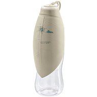 Hunter Bottle with Leaf Bowl, Beige 550ml - Travel Bottle for Cats and Dogs