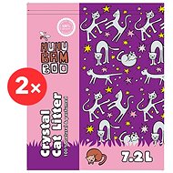 Huhubamboo Silicone Bedding - Lavender 2 × 7.2l - Cat Litter