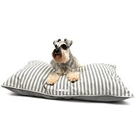 Grey Striped Pillow Bed, 60×80cm - Pet Bed