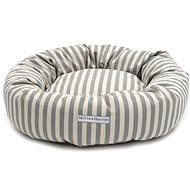 MUTTS & HOUNDS Grey Striped Pillow Bed, size M 60cm - Pet Bed