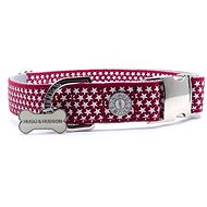 HUGO & HUDSON Red Star Collar, M 34-49cm - Dog Collar