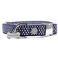 HUGO & HUDSON Blue Star Collar, M 34-49cm - Dog Collar