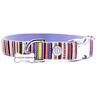 HUGO & HUDSON Striped Dog Collar, L 45-68cm - Dog Collar