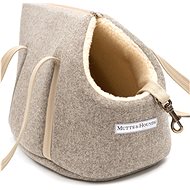 MUTTS & HOUNDS Gray Tweed Bag for Dogs - Dog Carrier Bag