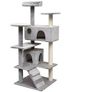 Shumee Cat Scratcher with Sisal Posts Grey 67 × 67 × 125cm - Cat Scratcher