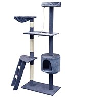Shumee Cat Scratcher with Sisal Posts Dark Blue 97 × 40 × 150cm - Cat Scratcher