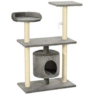 Shumee Cat Scratcher with Sisal Posts Grey 70 × 45 × 95cm - Cat Scratcher
