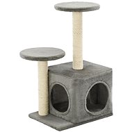 Shumee Cat Scratcher with Sisal Posts Grey 40 × 30 × 60cm - Cat Scratcher