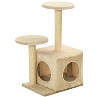 Shumee Cat Scratcher with Sisal Posts Beige 40 × 30 × 60cm - Cat Scratcher