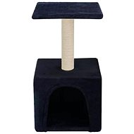 Shumee Cat Scratcher with Sisal Posts Dark Blue 30 × 30 × 55cm - Cat Scratcher