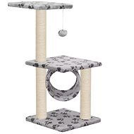 Shumee Cat Scratcher with Sisal Posts Grey with Paws 65cm - Cat Scratcher