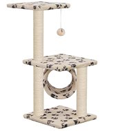 Shumee Cat Scratcher with Sisal Posts Beige with Paws 65cm - Cat Scratcher