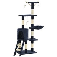 Shumee Cat Scratcher with Sisal Posts Dark Blue 49 × 35 × 138cm - Cat Scratcher