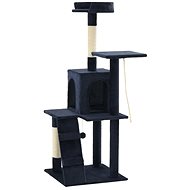 Shumee Cat Scratcher with Sisal Posts Dark Blue 50 × 50 × 120cm - Cat Scratcher