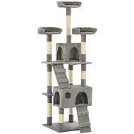 Shumee Cat Scratcher with Sisal Posts, Grey 50 × 50 × 170cm - Cat Scratcher