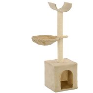 Shumee Cat Scratcher with Sisal Posts Beige 30 × 30 × 105cm - Cat Scratcher